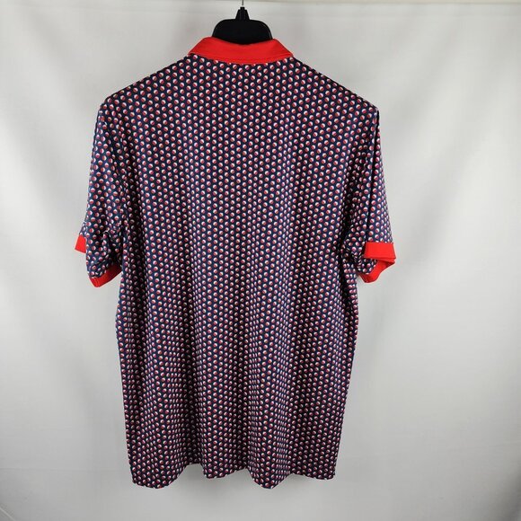 Waggle Shirt Mens XL Multi Geometric S/S Golf Polo USA - Picture 2 of 6